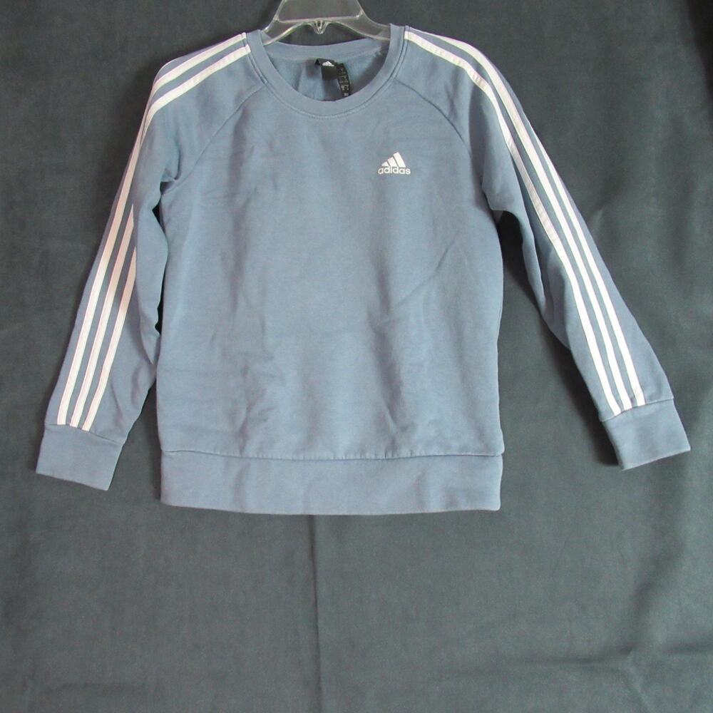 Adidas Sweatshirt Womens Size Small Blue Fleece Casual Athletic Cozy Active Logo